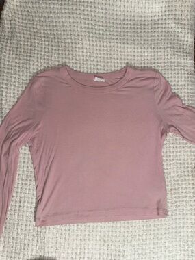 Cotton On Pink Ribbed Long Sleeve Top